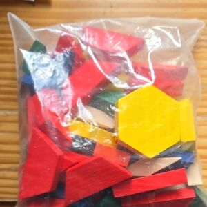 Vibrant Wooden Building Blocks Set